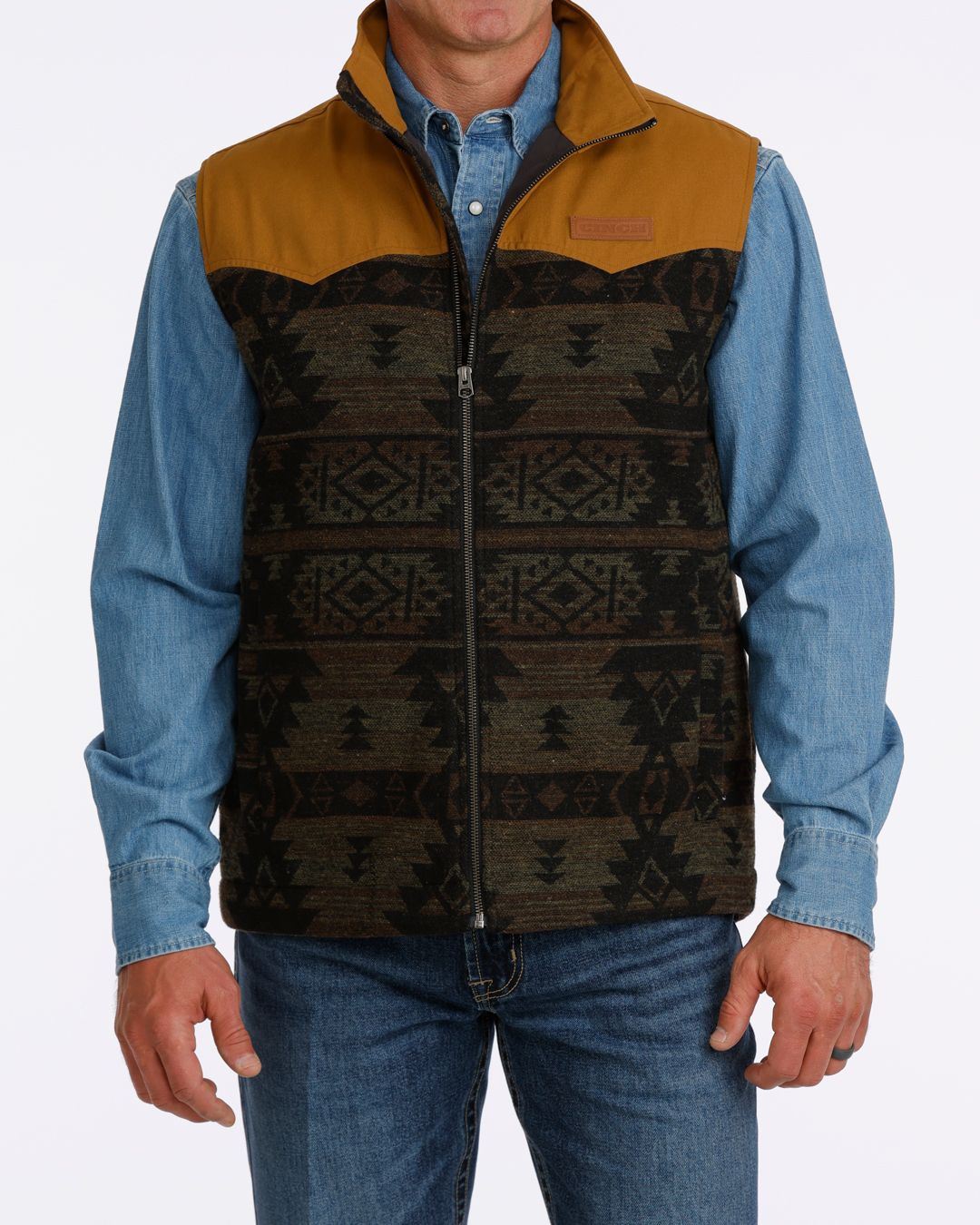 CINCH MENS JACQUARD CONCEAL CARRY VEST