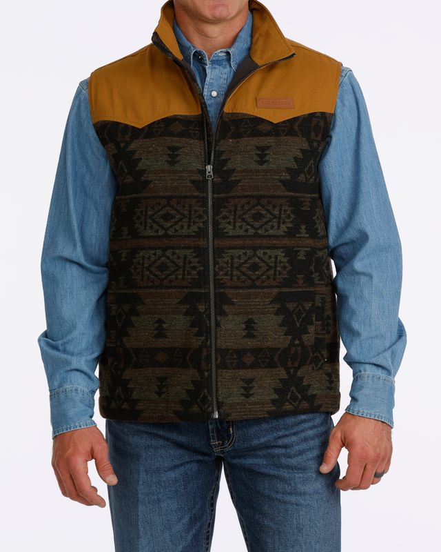 CINCH MENS JACQUARD CONCEAL CARRY VEST