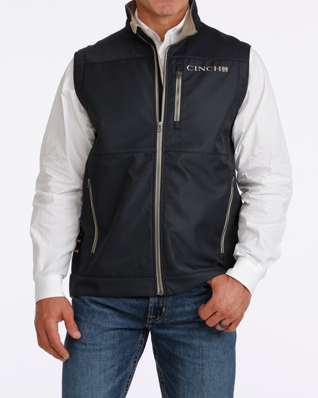 CINCH MENS NAVY BONDED VEST