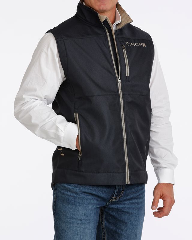 CINCH MENS NAVY BONDED VEST