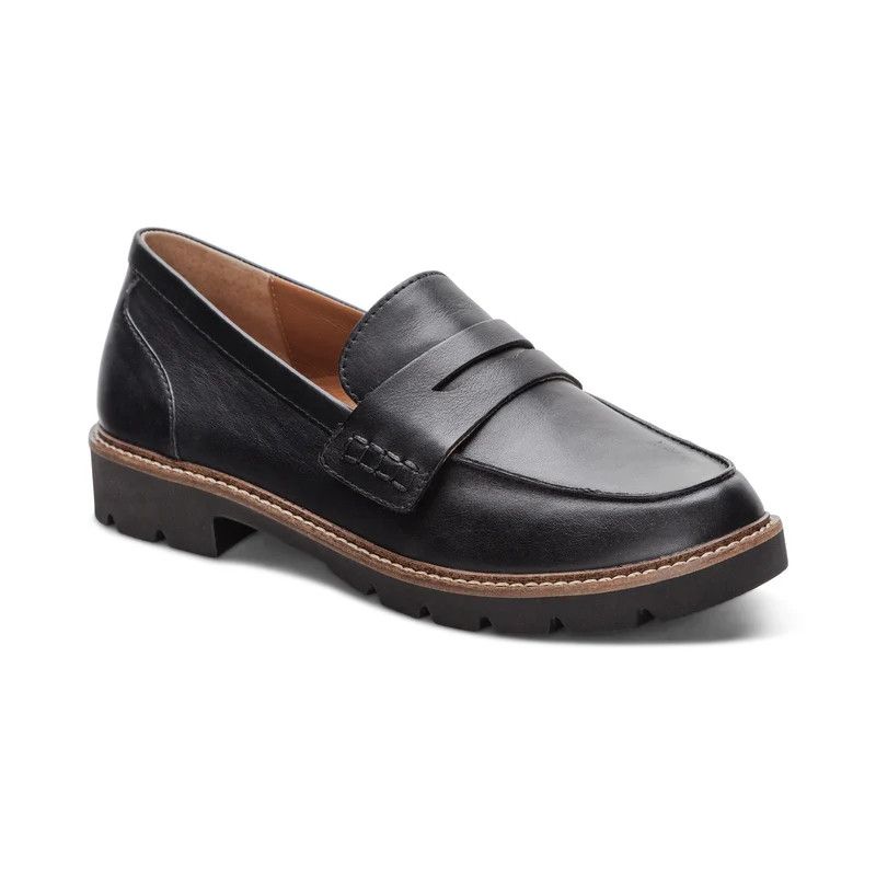 AETREX WOMENS BLACK COLLETTE LOAFER