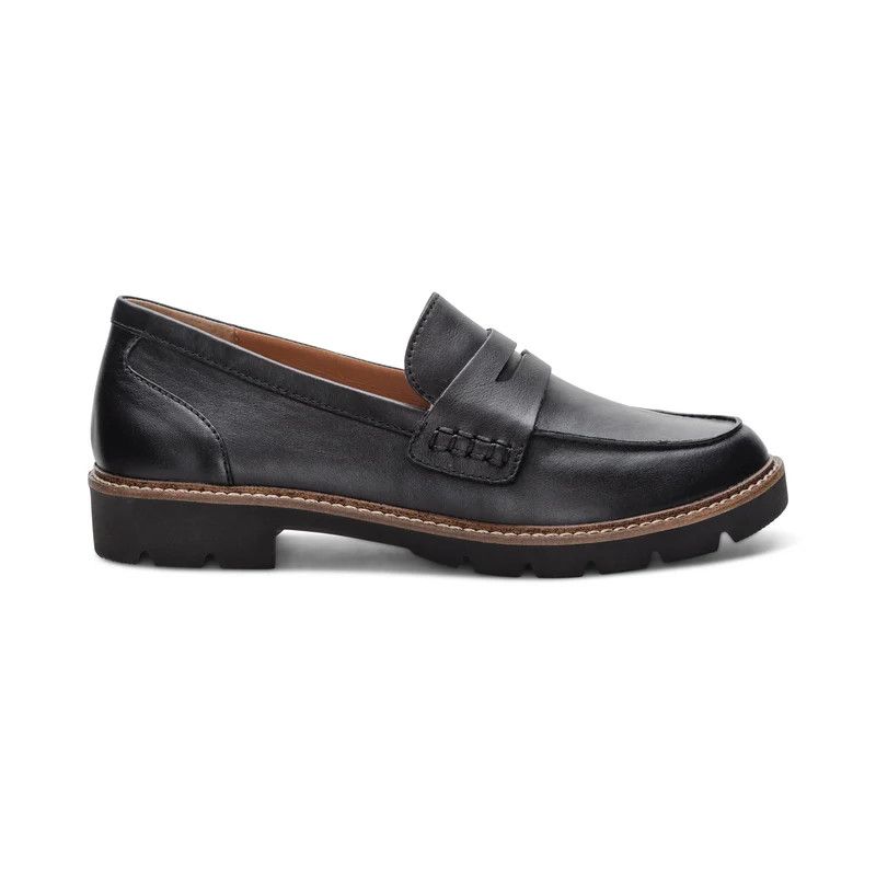 AETREX WOMENS BLACK COLLETTE LOAFER