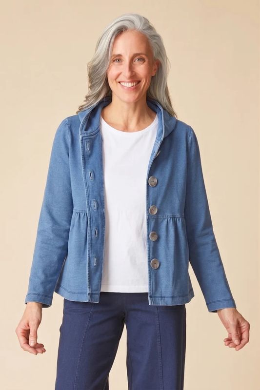 HABITAT | WOMENS STONE WASH LIGHT WEIGHT HOODIE