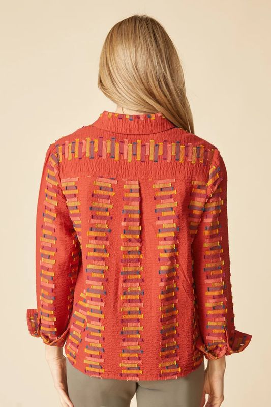 HABITAT | WOMENS SIENNA EMBROIRDERED STRIPE SHIRT
