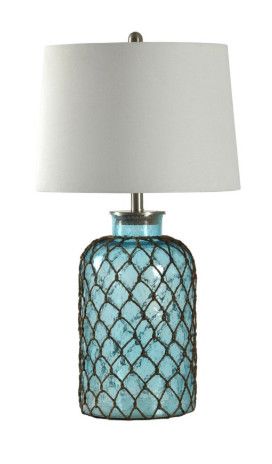 L32078 Montego Bay Glass Lamp w/ Netting