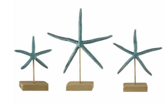 CVDEP568 Starfish Statue 3PC Set
