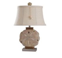 L317866 31&quot; Cast Sand Dollar Coastal Table Lamp w/ Shade Pendant (DISCONTINUED)