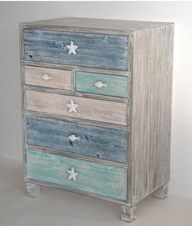 CVFZR3593 Key West Driftwood 6-Drawer Chest