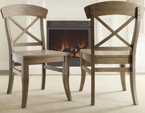 27457 Regan Driftwood X-Back Dining Chair (DISCONTINUED)
