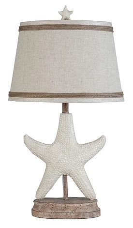 LPS-124 26" Polyresin Star Fish Table Lamp