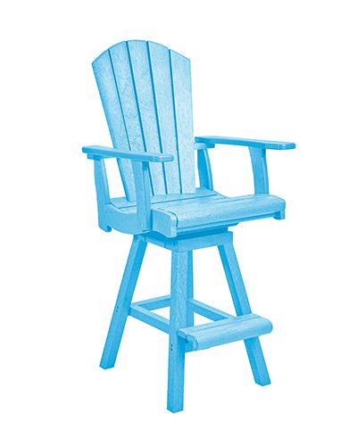 C25 Swivel Pub Arm Chair 12 Sky Blue