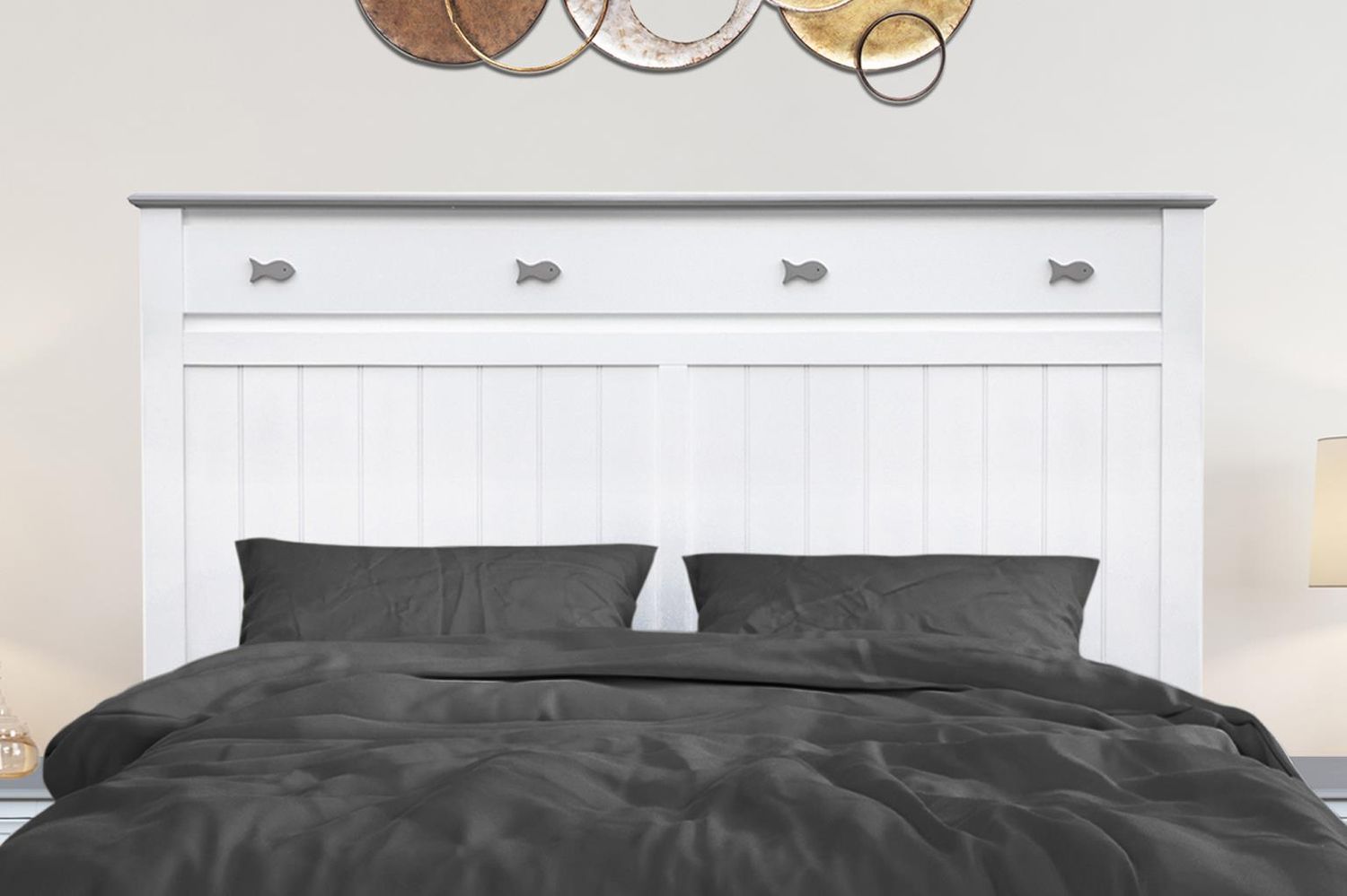 2704-9796 Fishtails Full Headboard Two Tone