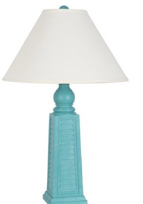 LPS-363 Turquoise Polyresin Table Lamp