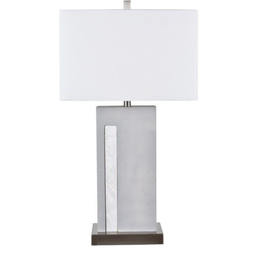 CVAVP1610 Sai Troweled Cement Block Table Lamp