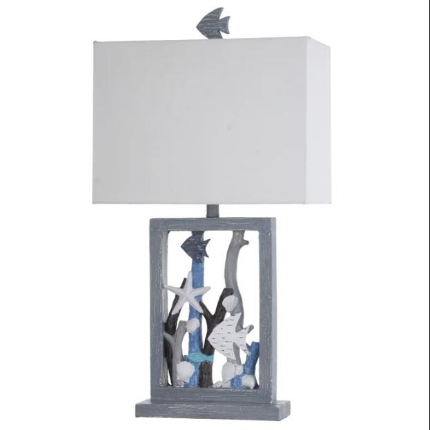 L318586 32in Serene Nautical Wood Lamp