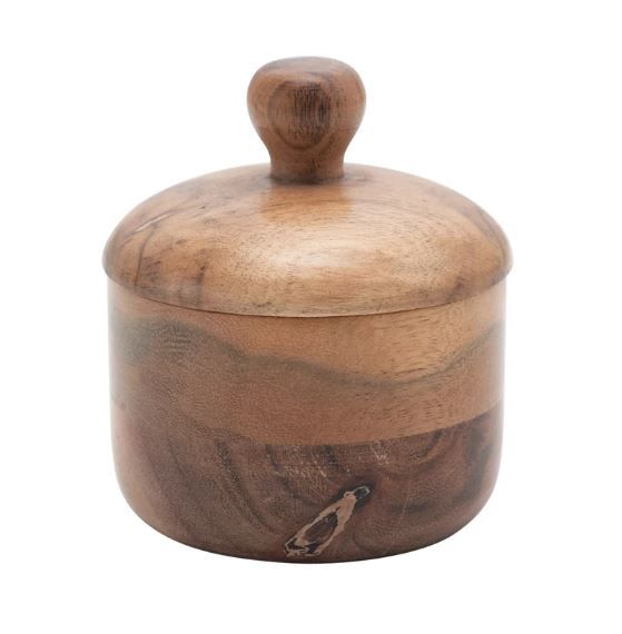 DF5221 Acacia Wood Jar with Lid