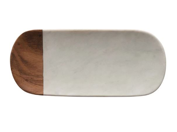 DF3807 Marble and Acacia Wood Tray