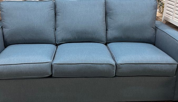 SP30542-20 Sunbrella Bentley Cast Lagoon LOVESEAT