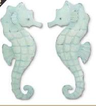 CA041AF Seafoam Metal Seahorse Set (2pcs)