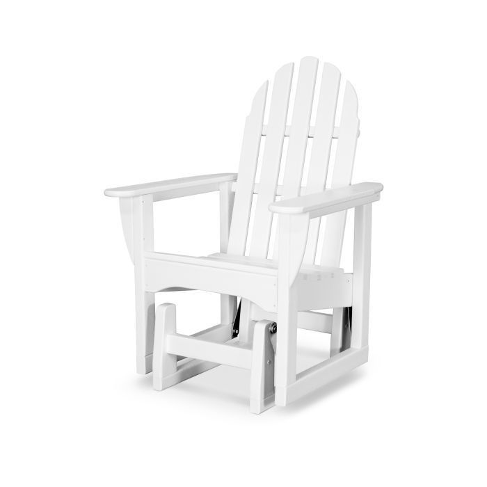 ADSGL-1WH Classic Adirondack Glider Chair White