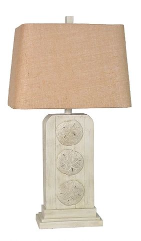 LPS-184 29.25&quot;Polyresin Sand Dollar Table Lamp