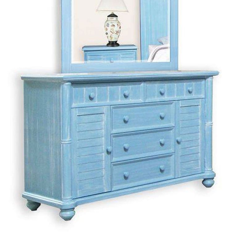 1730-0156 Blue Beachfront Dresser