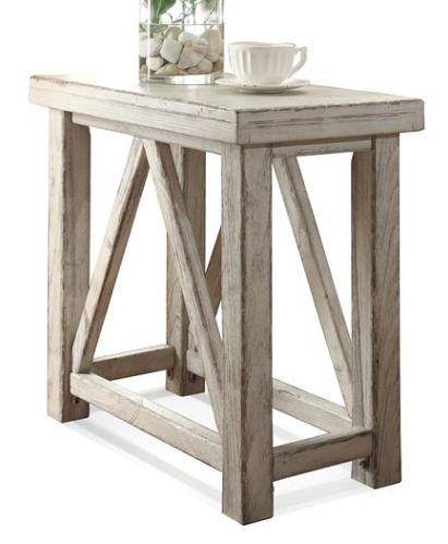 21212 Aberdeen Weathered Worn White Chairside Table