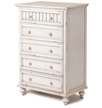 B81835 Monaco 5 Drawer Chest Blanc