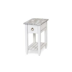 B78205-Grey Picket Fence Chairside Table