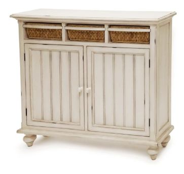 B81822 Monaco Entry Cabinet w/Baskets Blanc