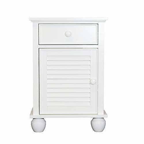 1137-0150 Nantucket White 1-Door Nightstand