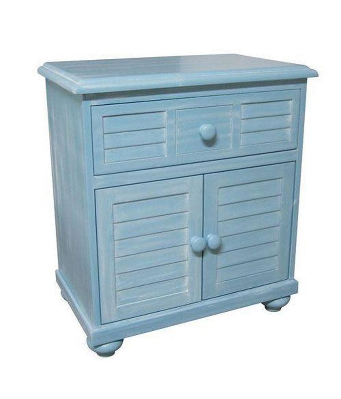 1736-0156  Beachfront Blue 2-Door Nightstand
