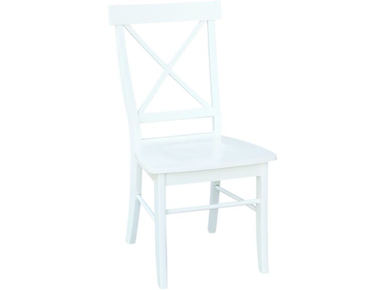 C08-613 White X-Back Dining Chair