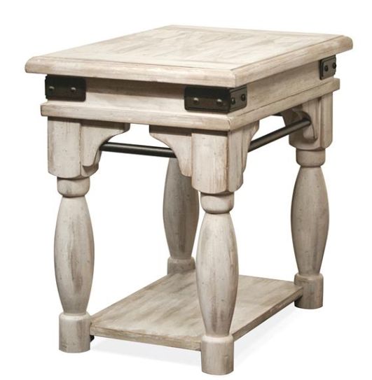 27312 Regan Farmhouse White Chairside Table (Discounted)