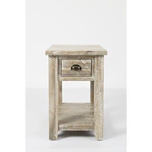 1743-7 Artisan&#39;s Craft Chairside Table Washed Grey