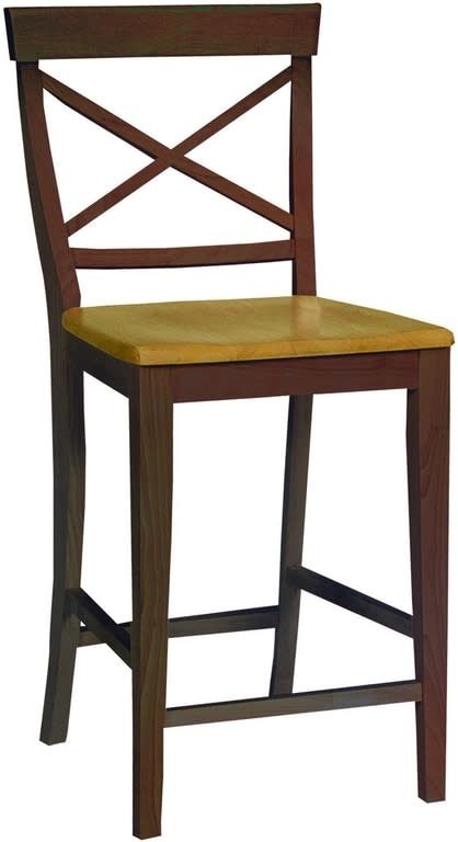 S58-6132B Cinnamon/Espresso X-Back Counter Stool