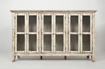 1610-70 Rustic Shores 6-Door Cabinet Scrimshaw
