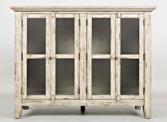1610-48 Rustic Shores 48&quot; Accent Cabinet Scrimshaw