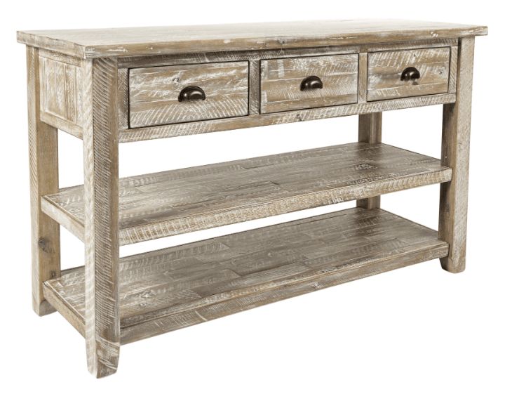 1743-4 Artisan Craft Washed Grey Sofa Table