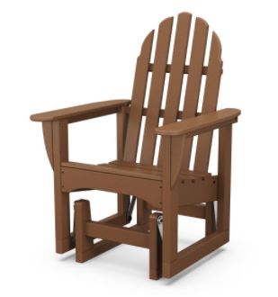 ADSGL-1TE Classic Adirondack Glider Chair Teak