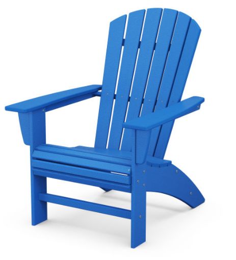 AD610PB Nautical Curveback Adirondack Chair Pacific Blue