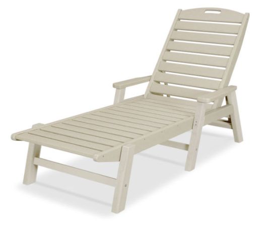 NCC2280SA Nautical Chaise With Arms in Sand