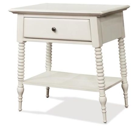 59368 Myra Paperwhite One Drawer Nightstand