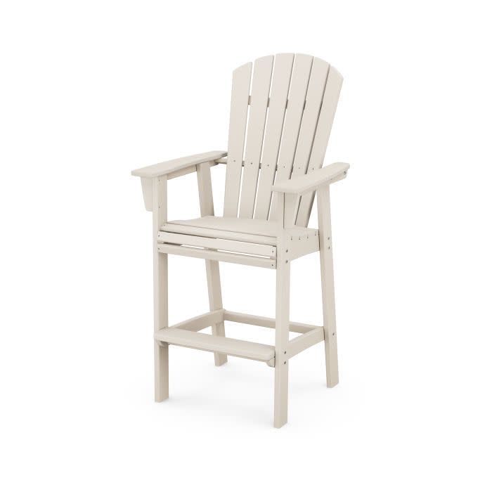ADD612SA Nautical Curveback Adirondack Bar Chair in Sand