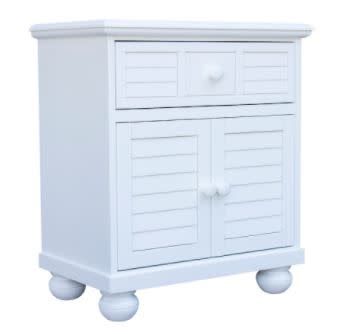 1736-0150  Beachfront Pure White 2-Door Nightstand
