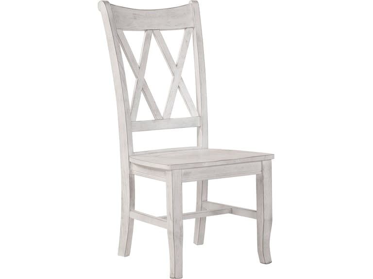 Ci28-220 Double X back Dining Chair Chalk &amp; White