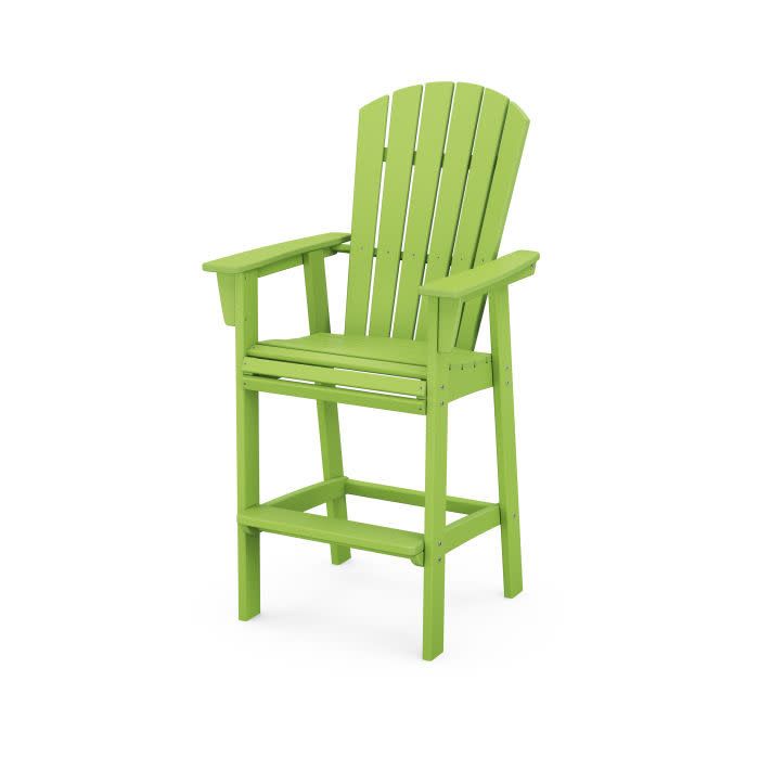 ADD612LI Nautical Curveback Adirondack Bar Chair in Lime