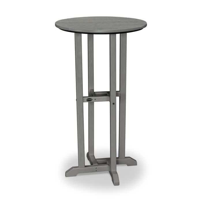 RBT124GY 24&quot; Round Farmhouse Bar Bistro  Table Grey