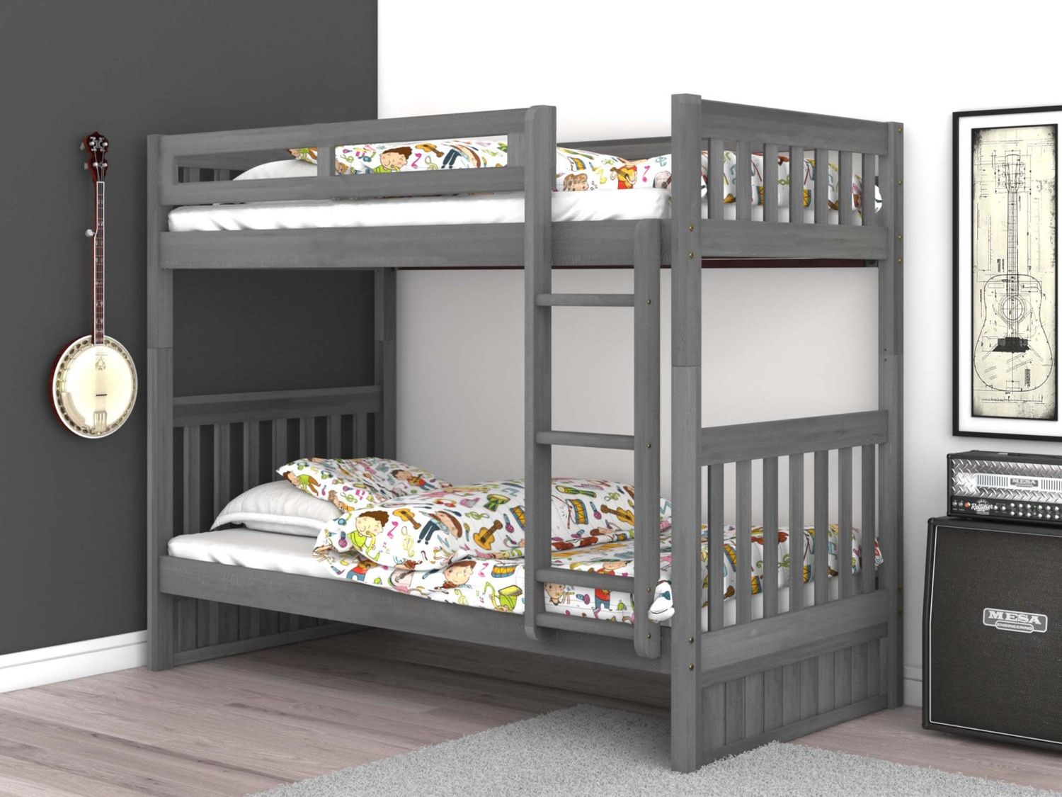 3211M T/T Bunk Bed Charcoal