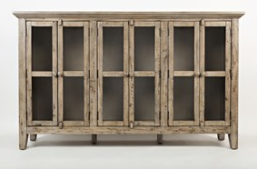 1615-70 Rustic Shores 70x15x42 6 Door Accent Cabinet surfside